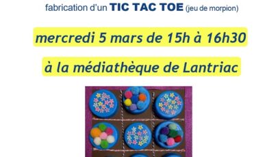 Atelier créatif  » Tic-tac-toé »