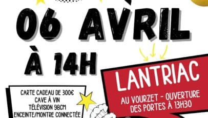 LOTO  : 06 avril au Vourzet (ouverture : 13h30 / début : 14h)
